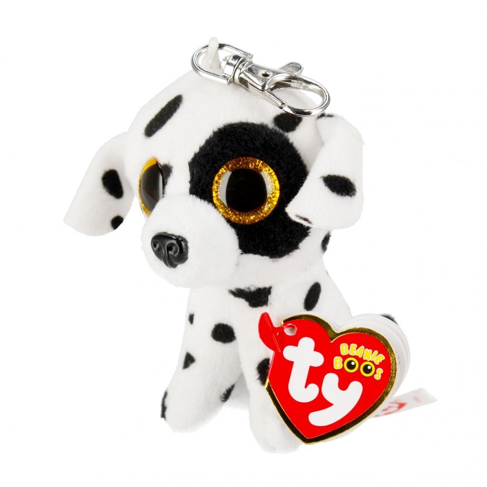 PORTACHIAVI PELUCHE 9 CM CANE LUTHER DALMATIAN METEOR TY35254 METEOR